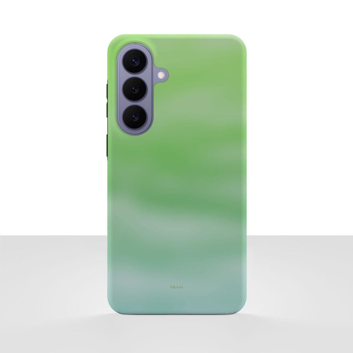 Samsung Galaxy S26 Plus deksel Myntdis med mintgrønn gradient på hvit bakgrunn.