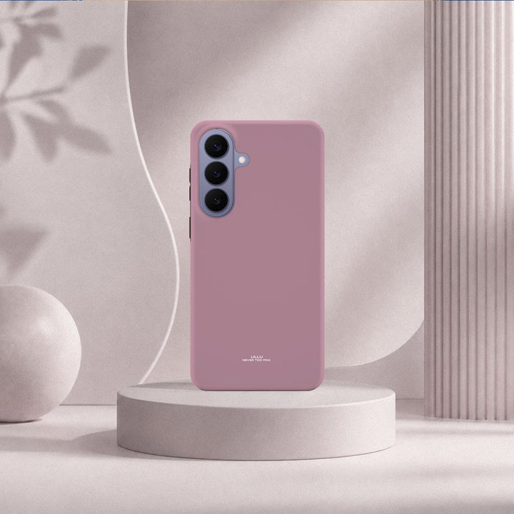 Samsung Galaxy S26 Plus-deksel Never too PINK med en ren, dempet rosatone i lyst interiør
