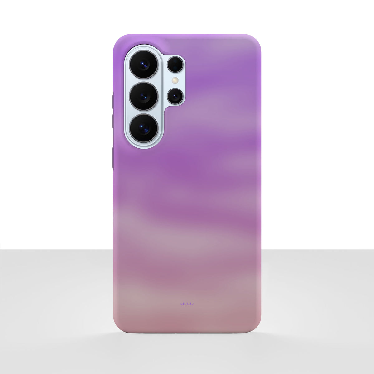 Samsung Galaxy S26 Ultra deksel Lilladis med myk lilla og rosa gradient på hvit bakgrunn.