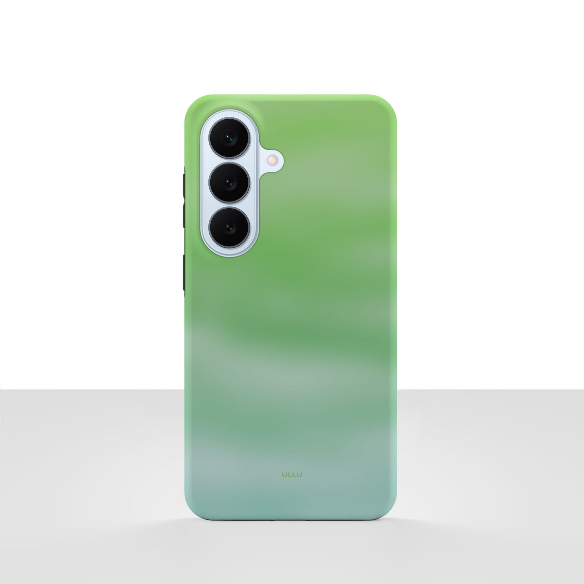 Samsung Galaxy S26 deksel Myntdis med mintgrønn gradient på hvit bakgrunn.