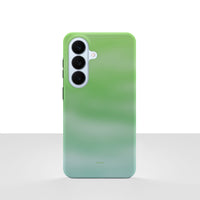 Samsung Galaxy S26 deksel Myntdis med mintgrønn gradient på hvit bakgrunn.