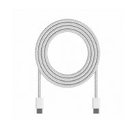Flettet USB-C til USB-C-kabel i grå, 1 meter