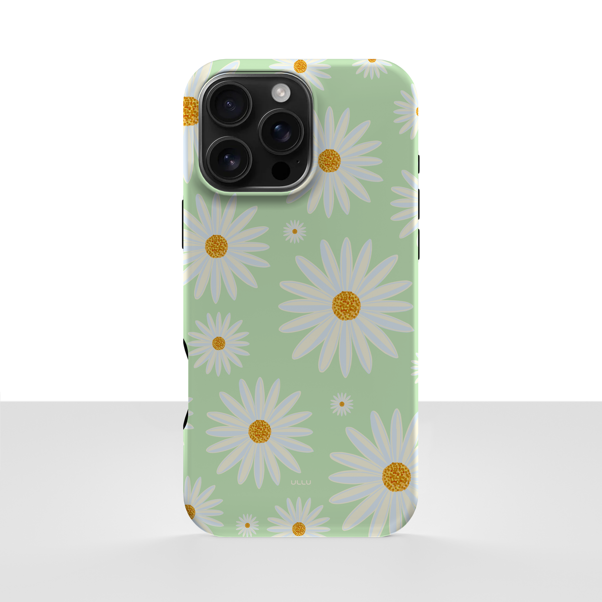 iPhone 16 Pro Max deksel Kamille med hvite kamilleblomster på lysegrønn bakgrunn