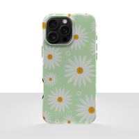 iPhone 16 Pro Max deksel Kamille med hvite kamilleblomster på lysegrønn bakgrunn