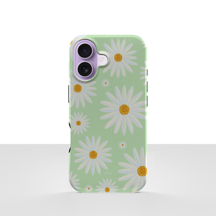 iPhone 17 deksel Kamille med hvite kamilleblomster på lysegrønn bakgrunn