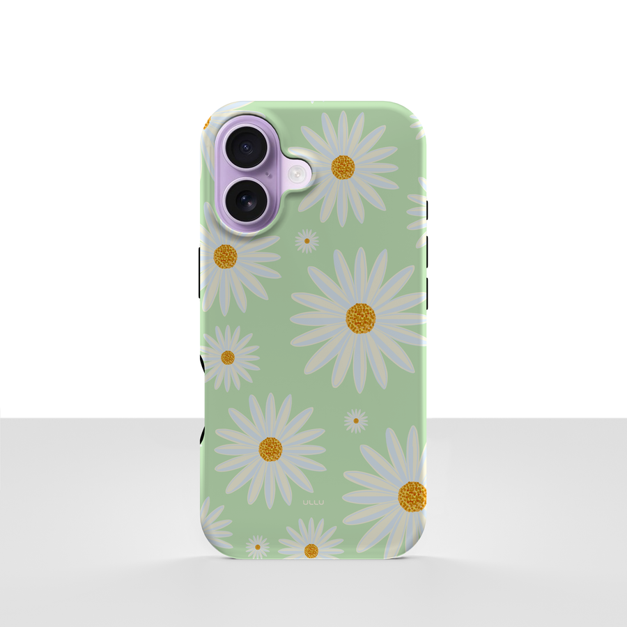 iPhone 17 deksel Kamille med hvite kamilleblomster på lysegrønn bakgrunn