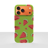 iPhone 17 Pro Max deksel Vannmelon med vannmelonskiver på grønn bakgrunn