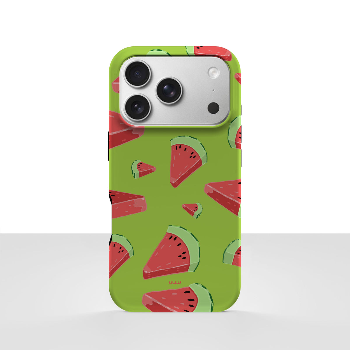 iPhone 17 Pro deksel Vannmelon med vannmelonskiver på grønn bakgrunn