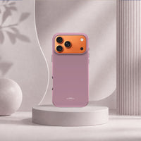 iPhone 17 Pro Max-deksel Never too PINK med en ren, dempet rosatone i lyst interiør