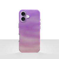iPhone 17 deksel Lilladis med lilla og rosa gradient på lys bakgrunn