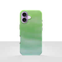 iPhone 17 deksel Myntedis med grønn og mintfarget gradient på lys bakgrunn