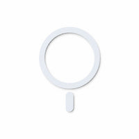Hvit MagSafe-magnetring på hvit bakgrunn